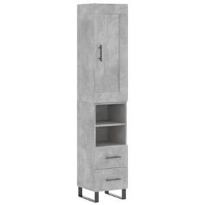 Skříň highboard betonově šedá 34,5x34x180 cm kompozitní dřevo - obrázek 2