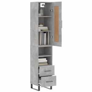 Skříň highboard betonově šedá 34,5x34x180 cm kompozitní dřevo - obrázek 3