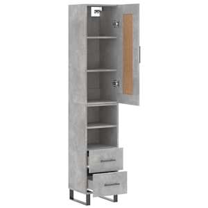 Skříň highboard betonově šedá 34,5x34x180 cm kompozitní dřevo - obrázek 4