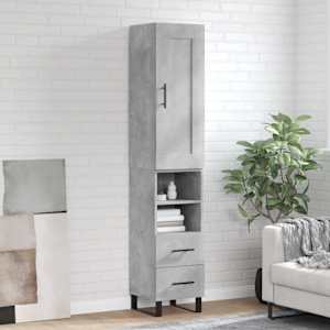 Skříň highboard betonově šedá 34,5x34x180 cm kompozitní dřevo - obrázek 1