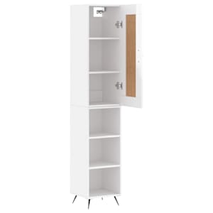 Skříň highboard bílá s vysokým leskem 34,5x34x180 cm kompozit - obrázek 4