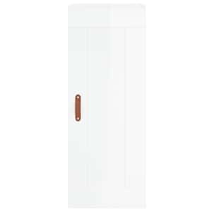 Skříň highboard bílá s vysokým leskem 34,5x34x180 cm kompozit - obrázek 7