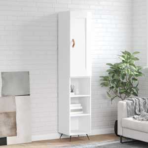 Skříň highboard bílá s vysokým leskem 34,5x34x180 cm kompozit - obrázek 1