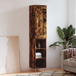 Skříň highboard kouřový dub 34,5 x 34 x 180 cm kompozitní dřevo