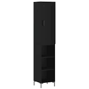 Skříň highboard černá 34,5 x 34 x 180 cm kompozitní dřevo - obrázek 2