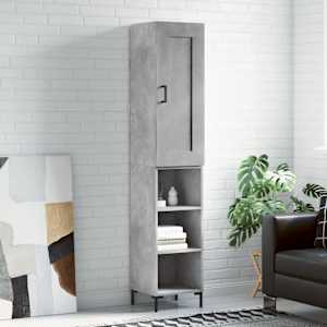 Skříň highboard betonově šedá 34,5x34x180 cm kompozitní dřevo - obrázek 1