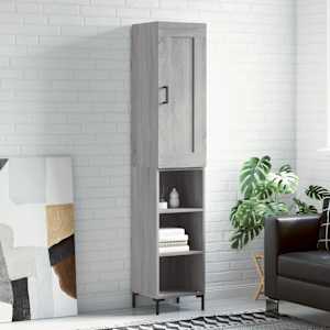 Skříň highboard šedá sonoma 34,5 x 34 x 180 cm kompozitní dřevo - obrázek 1