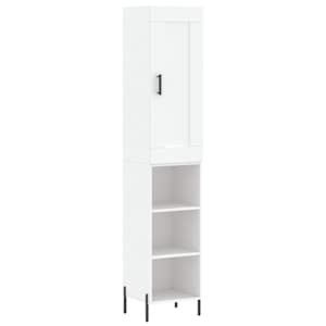 Skříň highboard bílá 34,5 x 34 x 180 cm kompozitní dřevo - obrázek 2