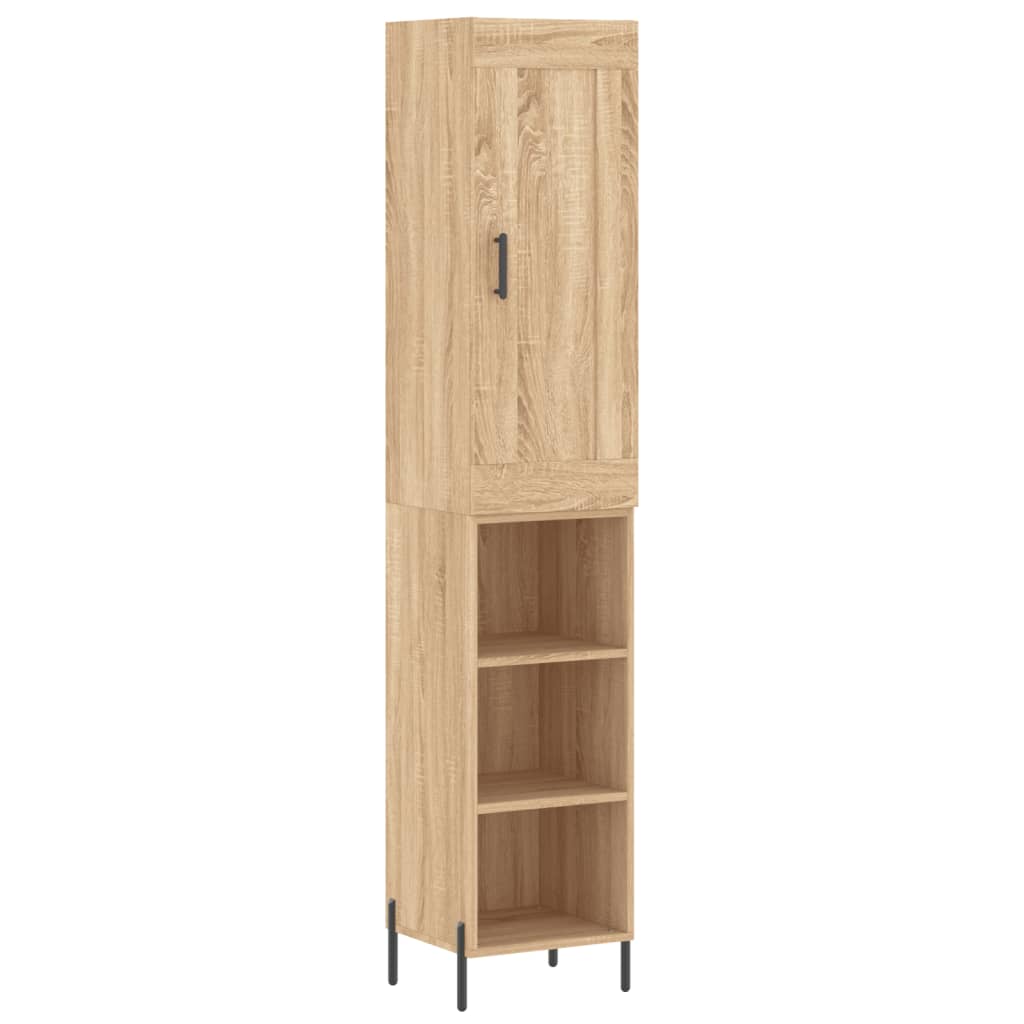 vidaXL Skříň highboard dub sonoma 34,5 x 34 x 180 cm kompozitní dřevo