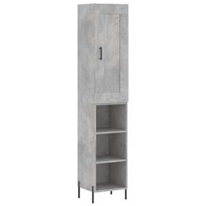 Skříň highboard betonově šedá 34,5x34x180 cm kompozitní dřevo - obrázek 2