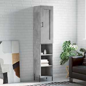 Skříň highboard betonově šedá 34,5x34x180 cm kompozitní dřevo - obrázek 1