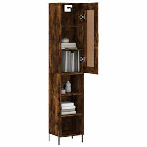 Skříň highboard kouřový dub 34,5 x 34 x 180 cm kompozitní dřevo - obrázek 3