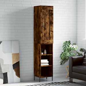 Skříň highboard kouřový dub 34,5 x 34 x 180 cm kompozitní dřevo - obrázek 1