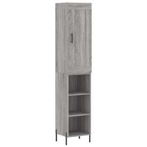 Skříň highboard šedá sonoma 34,5 x 34 x 180 cm kompozitní dřevo - obrázek 2