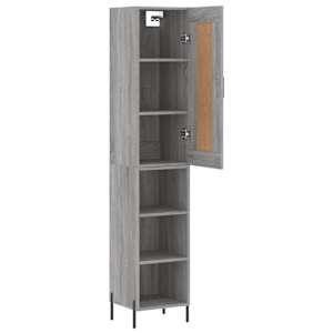 Skříň highboard šedá sonoma 34,5 x 34 x 180 cm kompozitní dřevo - obrázek 4