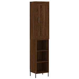 Skříň highboard hnědý dub 34,5 x 34 x 180 cm kompozitní dřevo - obrázek 2