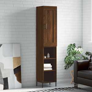 Skříň highboard hnědý dub 34,5 x 34 x 180 cm kompozitní dřevo - obrázek 1