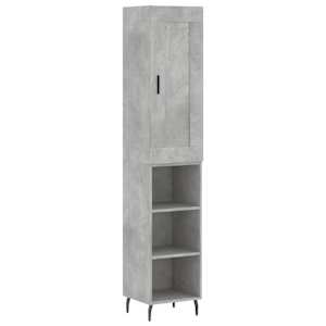 Skříň highboard betonově šedá 34,5x34x180 cm kompozitní dřevo - obrázek 2