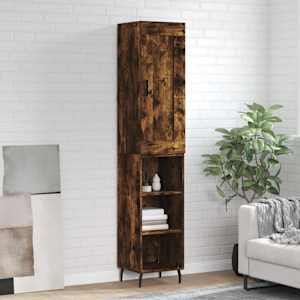 Skříň highboard kouřový dub 34,5 x 34 x 180 cm kompozitní dřevo - obrázek 1