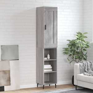 Skříň highboard šedá sonoma 34,5 x 34 x 180 cm kompozitní dřevo - obrázek 1