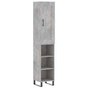 Skříň highboard betonově šedá 34,5x34x180 cm kompozitní dřevo - obrázek 2