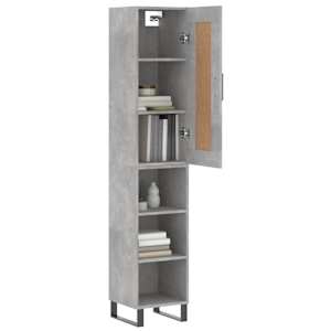 Skříň highboard betonově šedá 34,5x34x180 cm kompozitní dřevo - obrázek 3