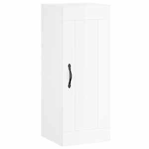Skříň highboard bílá s vysokým leskem 34,5x34x180 cm kompozit - obrázek 8
