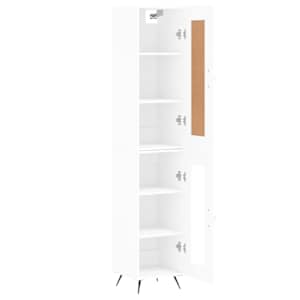 Skříň highboard bílá 34,5 x 34 x 180 cm kompozitní dřevo - obrázek 4