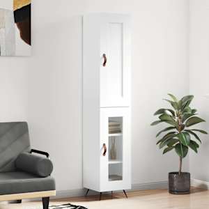 Skříň highboard bílá 34,5 x 34 x 180 cm kompozitní dřevo