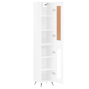 Skříň highboard bílá s vysokým leskem 34,5x34x180 cm kompozit - obrázek 4
