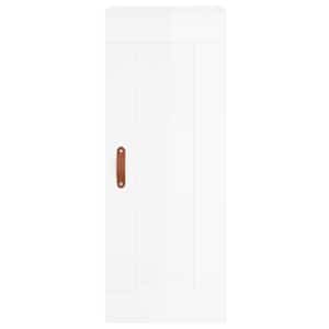 Skříň highboard bílá s vysokým leskem 34,5x34x180 cm kompozit - obrázek 7