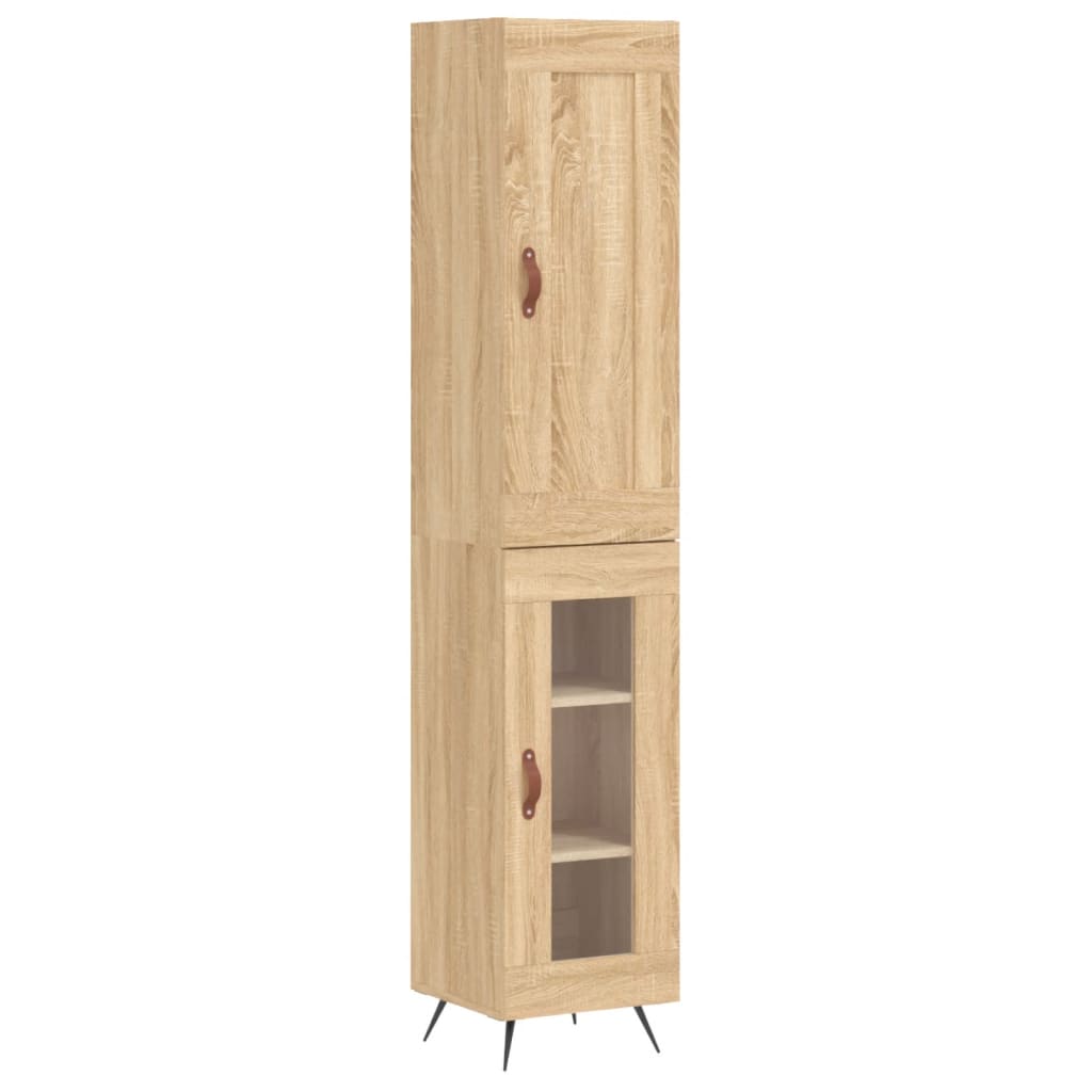 vidaXL Vysoká skrinka dub sonoma 34,5x34x180 cm spracované drevo