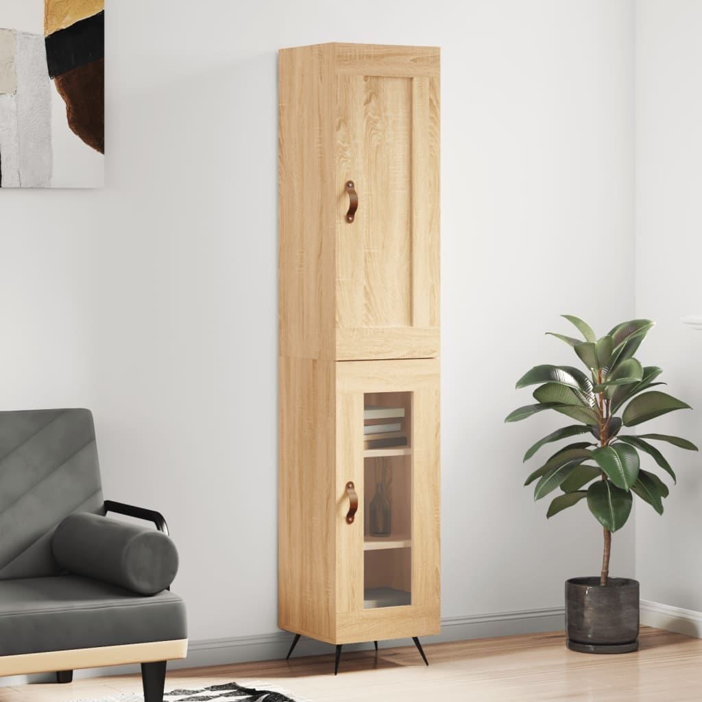 vidaXL Dulap înalt, stejar sonoma, 34,5x34x180 cm, lemn prelucrat