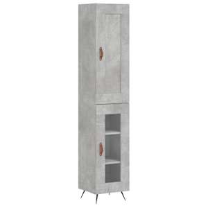 Skříň highboard betonově šedá 34,5x34x180 cm kompozitní dřevo - obrázek 2