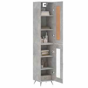 Skříň highboard betonově šedá 34,5x34x180 cm kompozitní dřevo - obrázek 3