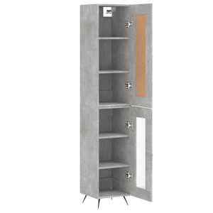 Skříň highboard betonově šedá 34,5x34x180 cm kompozitní dřevo - obrázek 4