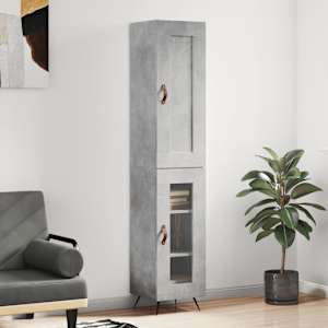 Skříň highboard betonově šedá 34,5x34x180 cm kompozitní dřevo - obrázek 1