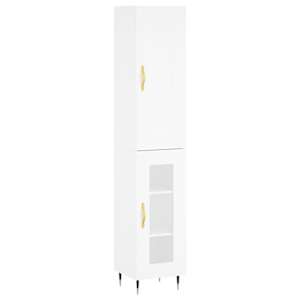 Skříň highboard bílá 34,5 x 34 x 180 cm kompozitní dřevo - obrázek 2