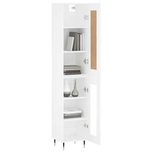 Skříň highboard bílá 34,5 x 34 x 180 cm kompozitní dřevo - obrázek 3