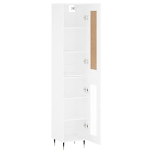 Skříň highboard bílá 34,5 x 34 x 180 cm kompozitní dřevo - obrázek 4