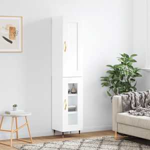 Skříň highboard bílá 34,5 x 34 x 180 cm kompozitní dřevo