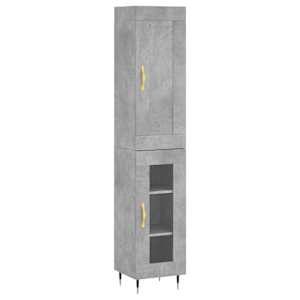 Skříň highboard betonově šedá 34,5x34x180 cm kompozitní dřevo - obrázek 2