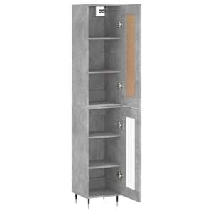 Skříň highboard betonově šedá 34,5x34x180 cm kompozitní dřevo - obrázek 4