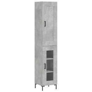 Skříň highboard betonově šedá 34,5x34x180 cm kompozitní dřevo - obrázek 2
