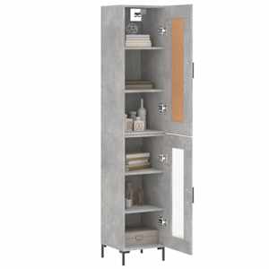 Skříň highboard betonově šedá 34,5x34x180 cm kompozitní dřevo - obrázek 3