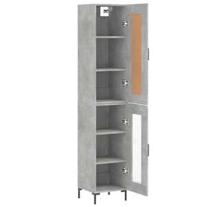 Skříň highboard betonově šedá 34,5x34x180 cm kompozitní dřevo - obrázek 4