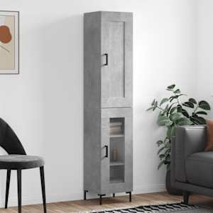 Skříň highboard betonově šedá 34,5x34x180 cm kompozitní dřevo - obrázek 1
