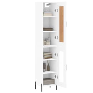 Skříň highboard bílá 34,5 x 34 x 180 cm kompozitní dřevo - obrázek 3