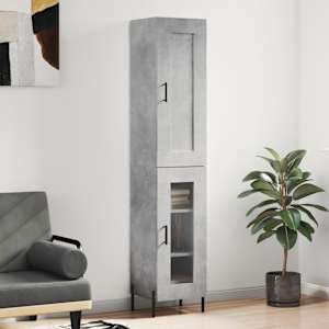 Skříň highboard betonově šedá 34,5x34x180 cm kompozitní dřevo - obrázek 1
