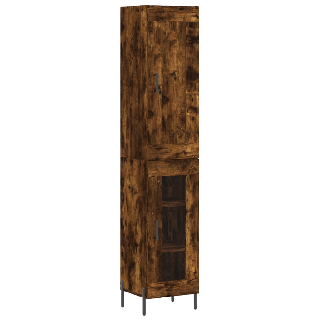 Thumbnail - vidaXL Highboard Räuchereiche 34,5x34x180 cm Holzwerkstoff
